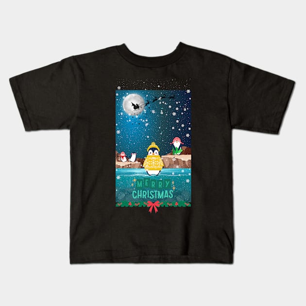 Merry Christmas mood Kids T-Shirt by Funtomass